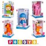 Kit 5 Bonecos De Vinil - Pocoyo Elly Nina Loula Pato - Cardoso Toys