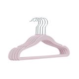 Kit 5 Cabides Vêludo Infantil Cor Rosa Buba 10639