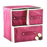 Kit 5 Caixas Organizadoras 29x22x29 Cm Tnt C/ Gaveta Decorada Wincy