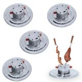 Kit 5 Suportes para Espeto em Aluminio com 5 Furos Jl Artesanatos