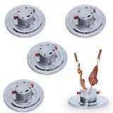 Kit 5 Suportes para Espeto em Aluminio com 5 Furos Jl Artesanatos