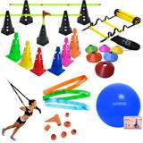 Kit 5 Treinamento Funcional Escada Cones Bola Trx Mini Bands - Ana bely