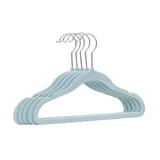 Kit 50 Cabides de Veludo Infantil Ultrafinos Antideslizante Slim Azul - Globalmix