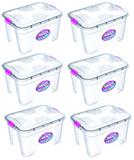 Kit 6 Caixas Organizadoras Transparente 12 Litros - Uninjet