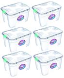 Kit 6 Caixas Organizadoras Transparente 20 Litros - Uninjet