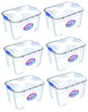 Kit 6 Caixas Organizadoras Transparente 30 Litros - Uninjet