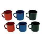 Kit 6 Caneca de Aço Esmaltado e Ágata - Thata esportes