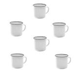 Kit 6 canecas Agata Branca - Art house