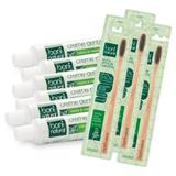 Kit 6 creme dental + 3 Escova Cabo Bambo - Boni Natural