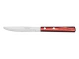 Kit 6 faca de mesa 4 polywood vermelho lamina de aco inox e cabo de madeira tramontina