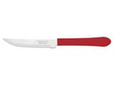 Kit 6 faca para churrasco 4 leme vermelho lamina de aco inox e cabo de polipropileno tramontina