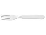Kit 6 garfo de mesa leme branco lamina de aco inox e cabo de polipropileno tramontina