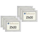 Kit 6 Molduras Porta Diploma Certificado A4 21x30 Branco - Santamaria molduras