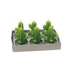 Kit 6 Pçs Vela Decoração Natal Cacato Tealight 6Cm Verde - Cromus