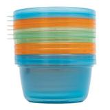 Kit 6 Potinhos Para Papinha Bebê Azul - Buba
