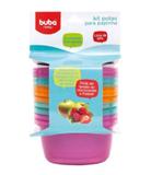 Kit 6 Potinhos Para Papinha Bebê Rosa - Buba - Buba toys