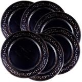 Kit 6 Sousplat Redondo Preto Haüskaft Modelo Real Black - Hauskraft