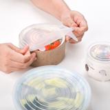 Kit 6 Super Tampas Potes Universal Stretch Silicone Premium - Novo sec