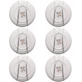 Kit 6 Suportes Mola Aramado Pendurar Pratos Até 30cm Parede - Zanline