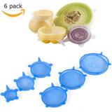 Kit 6 Tampas Panela BR Silicone Pote Forma Universal Elásticas - Rio master