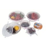 Kit 6 Tampas Panela Silicone Pote Forma Universal Elásticas - Uny gift