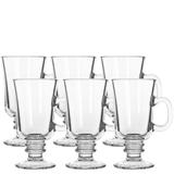 Kit 6 Xícaras Taça Caneca De Vidro Para Capuccino Café 240ml - Cok