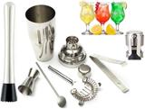 Kit 7 Bar Coqueteleira Socador Barman Inox Tampa Caipirinha - Home