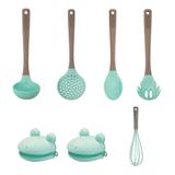 Kit 7 Peças Silicone Candy Tiffany Colher Concha Escumadeira - Art house