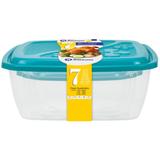 Kit 7 Potes Cozinha Mantimentos Vasilha Rischioto Plástico Tapoer