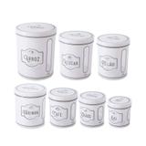 Kit 7 Potes Porta Mantimentos Plástico Café Arroz Edu Guedes - Plasutil