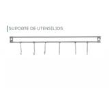 Kit 7 Suportes Parede Inox 6 Ganchos P/ Utensílios Mimostyle
