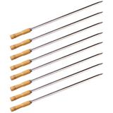 Kit 8 Espetos de 70cm Aço Inox Para Churrasqueira de Galão - Wp connect