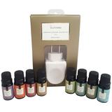 Kit 8 Essências Via Aroma E Aromatizador Elétrico Porcelana