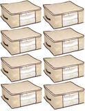Kit 8 Organizadores Tnt Caixa Closet Roupa Cama Edredom Toalha 60cm - Unica