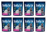 Kit 8 pacotes de Areia Sanitária Scotty Cristais de Sílica Grossa - 1,6kg Cada