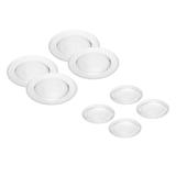 Kit 8 peças - 4 Pratos Rasos e 4 Pratos de Sobremesa Pearl - Wolff