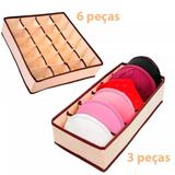Kit 9 Organizadores Colmeia de Gaveta Sendo 6 Porta Calcinha Cueca Lingerie Meia e 3 Porta Sutiã TNT - Center paulista