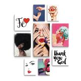 Kit 9 quadros Decorativos Estética salão de beleza - Rcs decorações