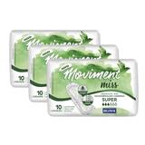 Kit Absorvente para Incontinência Moviment Miss Super - 30 Unidades