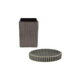 Kit Acessorio Banheiro Porta Escova Saboneteira Preto 2pcs - Ana maria