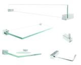 Kit acessório parede de vidro banheiro 5 peças Grego Metal 403VT