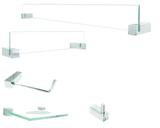 Kit acessórios de vidro produtos banheiro 5 peças Grego Metal 400VT