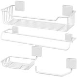 Kit Acessórios Para Banheiro 4 Peças - Branco - Future