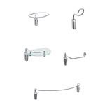 Kit Acessórios Para Banheiro 5 peças Angra Cromado C 62 Meber