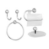 Kit Acessórios para Banheiro 5 Peças Samba Fit Japi Cromado