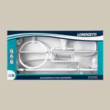 Kit Acessórios Para Banheiro 6 Peças Branco 2001 F22 Lorenzetti
