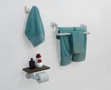 Kit Acessórios para Banheiro Conjunto 3 peças Porta Toalhas Papel Cabideiro - Branco Laca - Formalivre