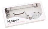 Kit acessórios para banheiro para banheiro Super 400 C acabamento cromado Meber Metais