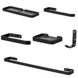 Kit Acessórios Para Banheiro Preto Fosco 6 Peças - Metalcromo