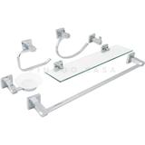 Kit Acessórios Para Banheiro São Francisco Inox - 6 Peças - Pingoo.casa